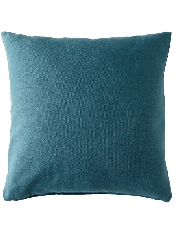 Housse de coussin unie bachette - lot de 2 (bleu)
