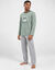 Pantalon pyjama coton uni (gris chin&eacute;)