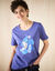 T-shirt manches courtes print placé (marine)