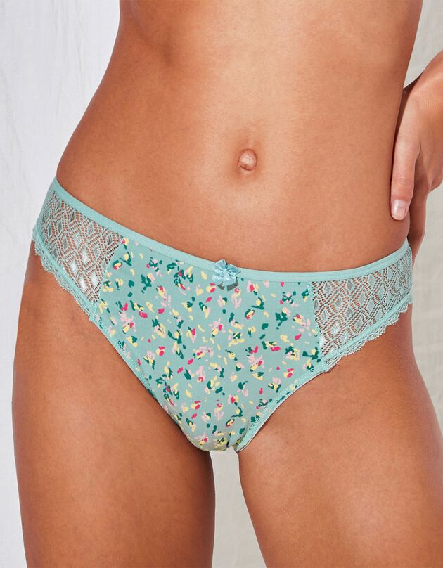 Culotte forme midi imprimé minimaliste  Coria - lot de 2 (vert d'eau)