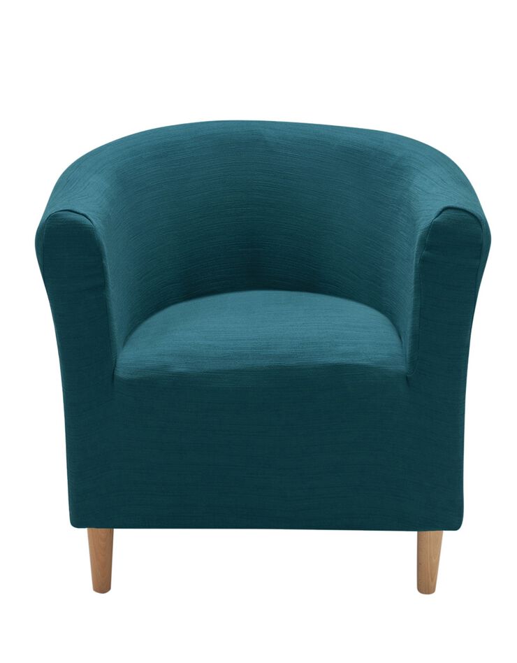 Housse extensible unie spéciale fauteuil cabriolet (bleu canard)