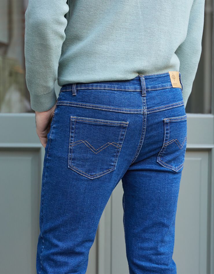 Jean coupe 5 poches extensible coton - entrej. 82 cm (stone) Jean coupe 5 poches extensible coton - entrej. 82 cm (stone)