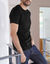 T-shirt col rond manches courtes - lot de 3 (noir + vert + tilleul)