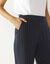 Pantalon 7/8ème coupe cigarette, imprimé rayé (marine)