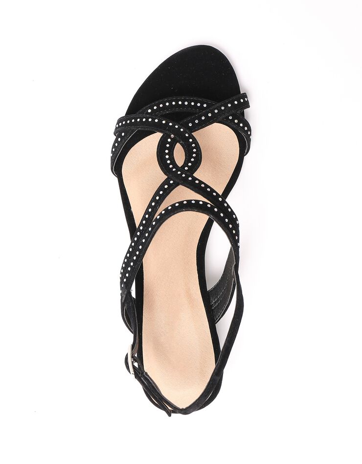 Sandales sequins compensées (noir)