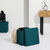 Coffre-pouf pliable, revêtement texturé (bleu)