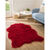 Tapis poils forme peau de bête (rouge)
