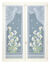 Vitrage droit maille dentelle motif arums - la paire (peint)