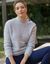 Pull col montant maille poilue fantaisie (gris)