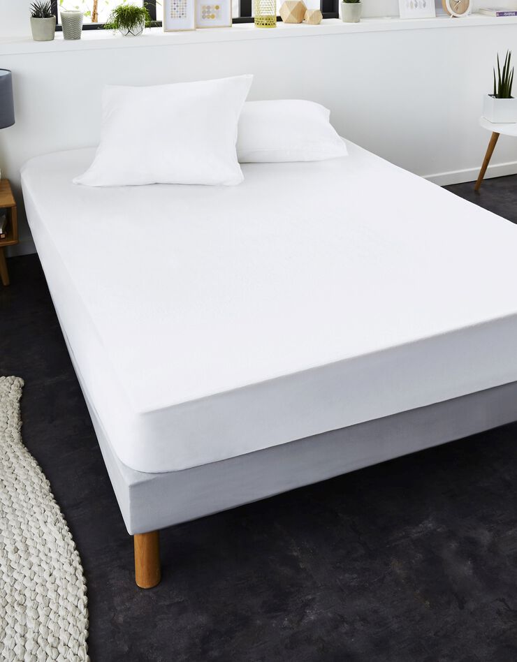 Protège-matelas anti-acariens Greenfirst® molleton absorbant (blanc)