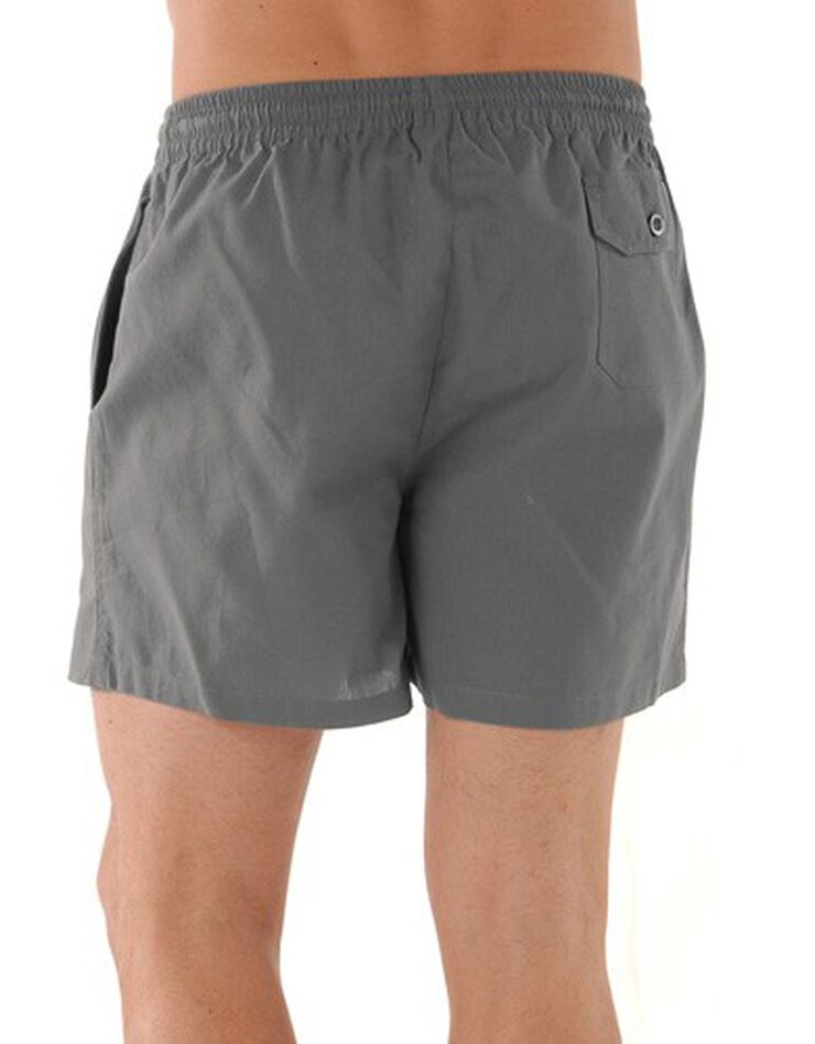 Short toile taille élastiquée (gris) Short toile taille élastiquée (gris)