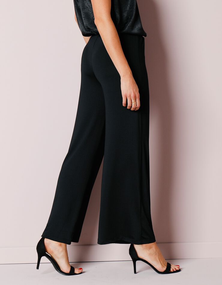 Pantalon large maille extensible (noir) Pantalon large maille extensible (noir)