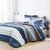 Linge de lit Tommy imprim&eacute; g&eacute;om&eacute;trique - coton (bleu)