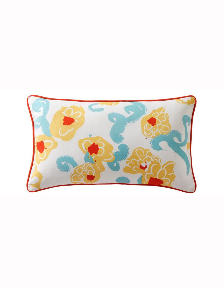 Housse de coussin, collection "Odette Lepeltier" - lot de 2 (écru / safran)