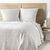 Parure couvre-lit + 2 taies blanc taupe (blanc / taupe)