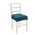 Housse chaise unie extensible - housse intégrale ou assise seule (bleu canard)