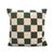 Coussin motif damier  (écru / vert) Coussin motif damier  (écru / vert)