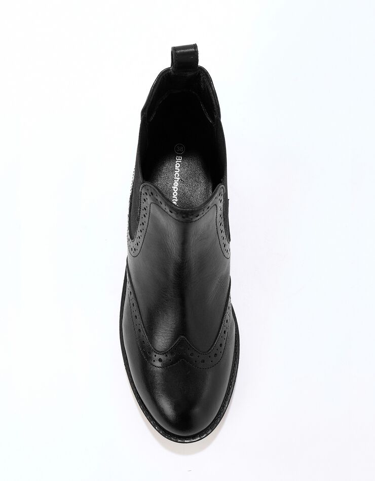 Boots perforées en cuir (noir)