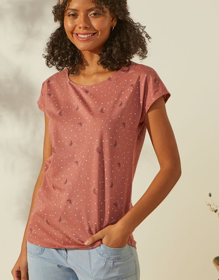 Tee-shirt imprimé - achat responsable (bois de rose) Tee-shirt imprimé - achat responsable (bois de rose)
