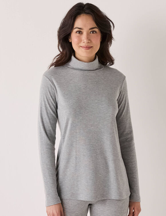 Sous pull thermique - col roulé (gris chiné)