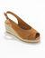 Sandales compensées corde à talon et bout ouverts (caramel)