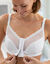 Soutien-gorge ouvert devant en tulle et microfibre.-  sans armatures  (blanc)
