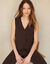 Gilet sans manches, uni (chocolat)