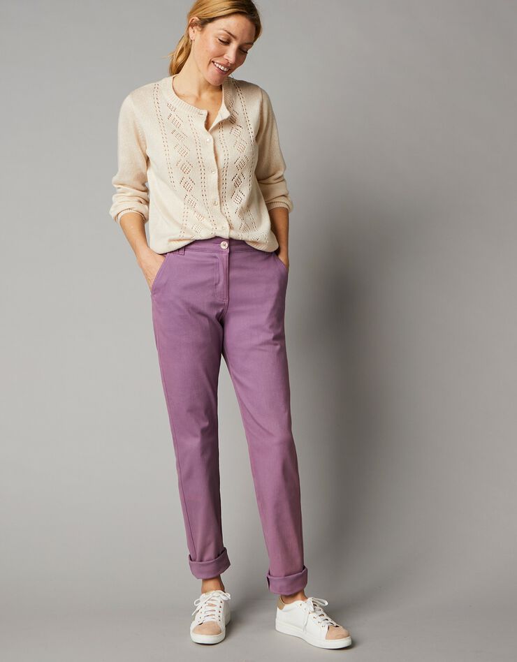 Pantalon chino stretch (parme grisé) Pantalon chino stretch (parme grisé)