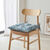 Galette de chaise carr&eacute;e imprim&eacute; indien - lot de 2 (bleu)