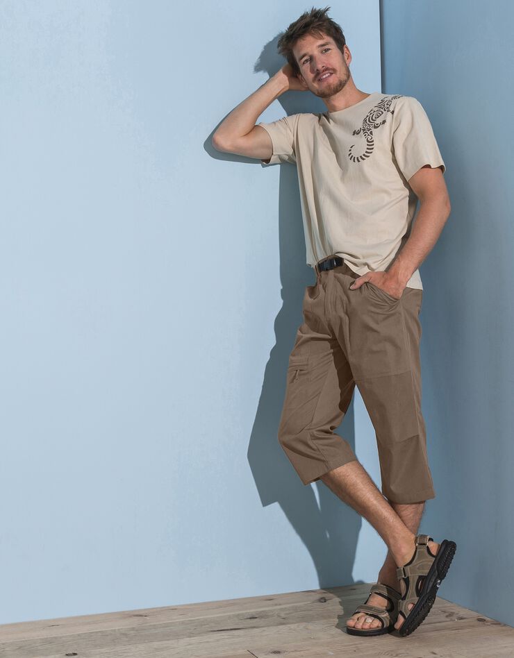 Pantacourt + ceinture assortie (beige foncé) Pantacourt + ceinture assortie (beige foncé)
