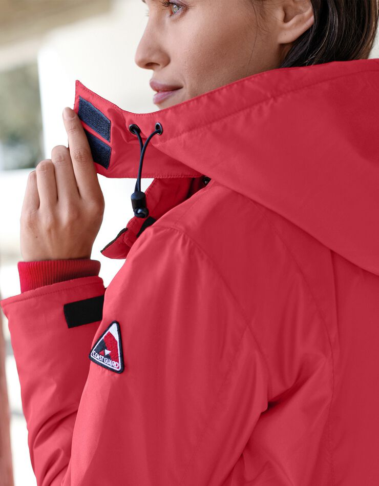 Parka imperméable doublée polaire (rouge) Parka imperméable doublée polaire (rouge)