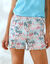 Short de pyjama imprimé Ikat (sable / bleu)