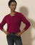 Cardigan boutonné, laine d'agneau (bordeaux)