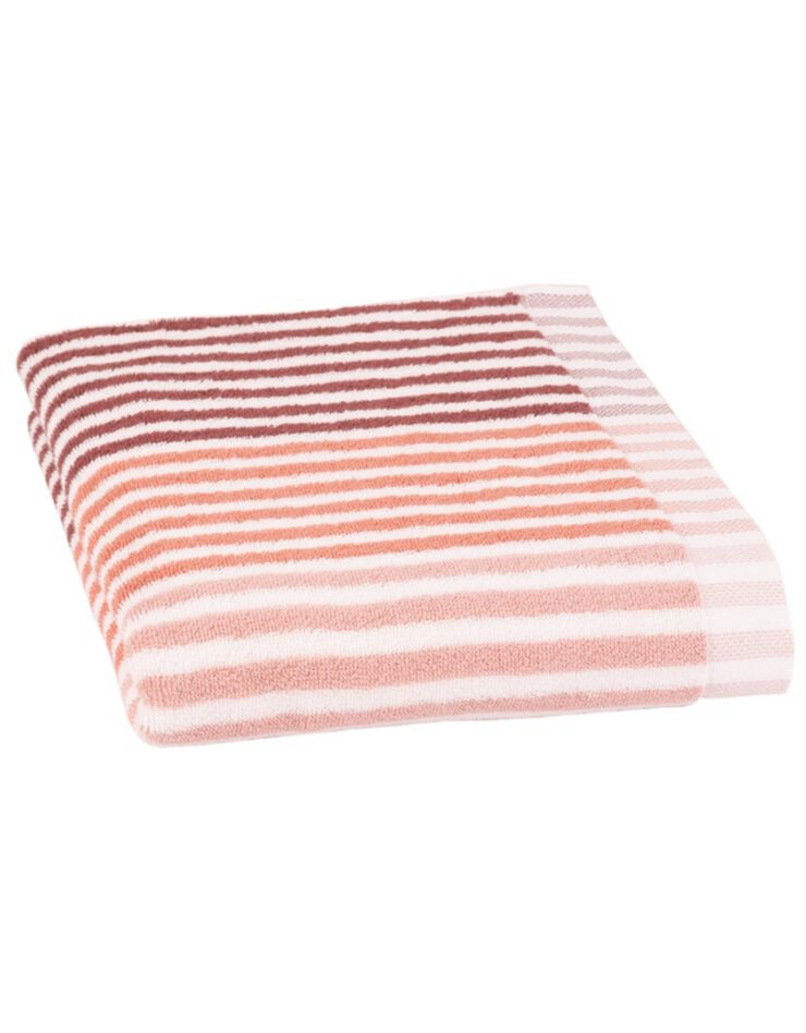 Serviette éponge coton rayure camaïeu - 500g/m² (rouge) Serviette éponge coton rayure camaïeu - 500g/m² (rouge)
