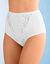 Culotte dentelle découpes amincissantes - lot de 4 (blanc)