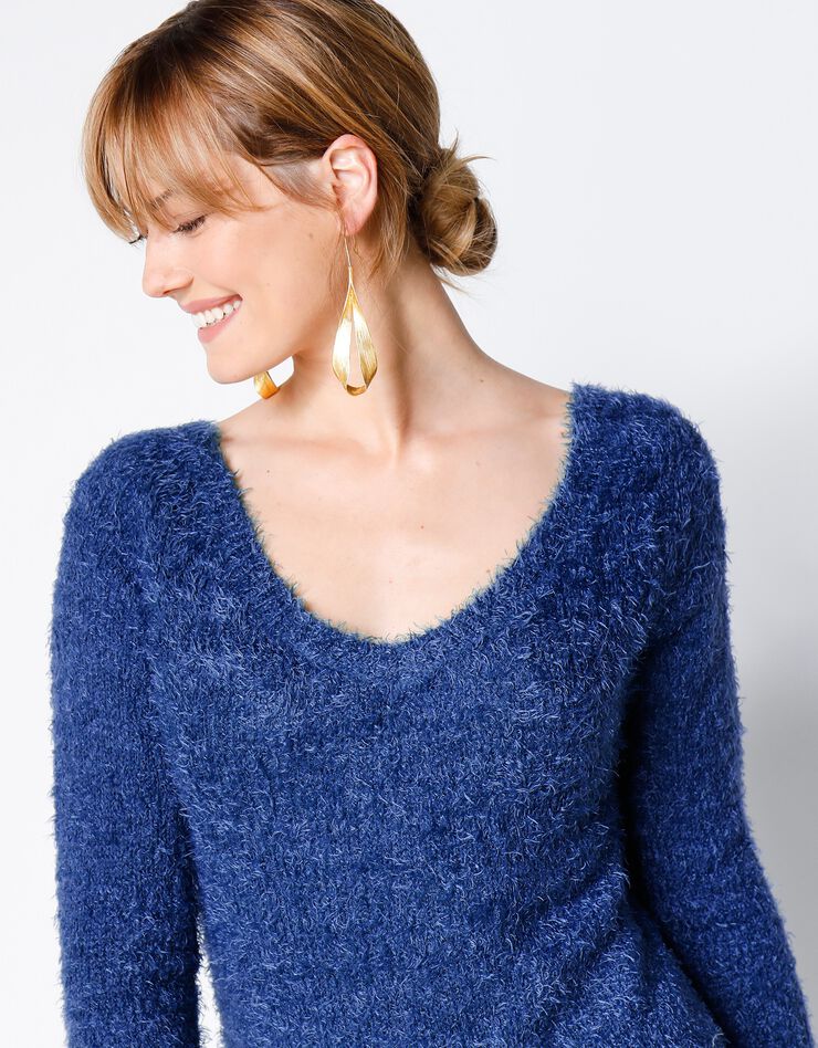 Pull "papillon" maille douceur (bleu nuit) Pull "papillon" maille douceur (bleu nuit)