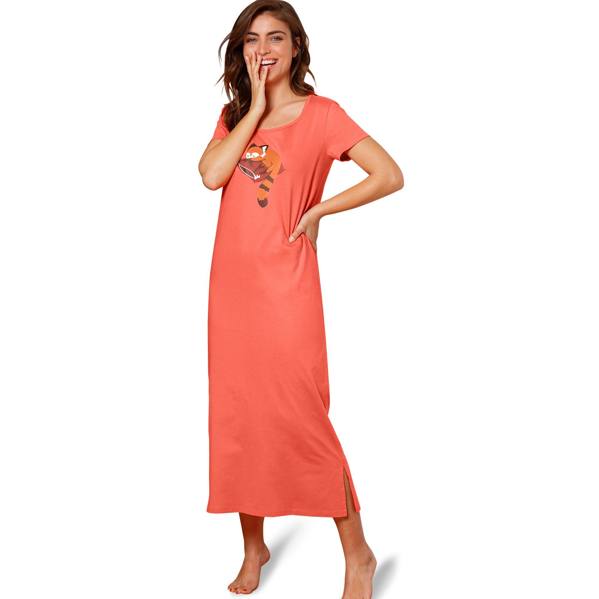 Chemise de nuit store longue manche courte