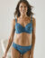 Slip dentelle unie Arum (bleu canard)