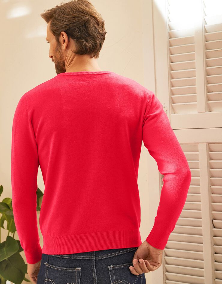 Pull col V 80% laine (corail) Pull col V 80% laine (corail)
