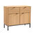 Commode DOSTRIE 2 portes - 2 tiroirs (naturel)