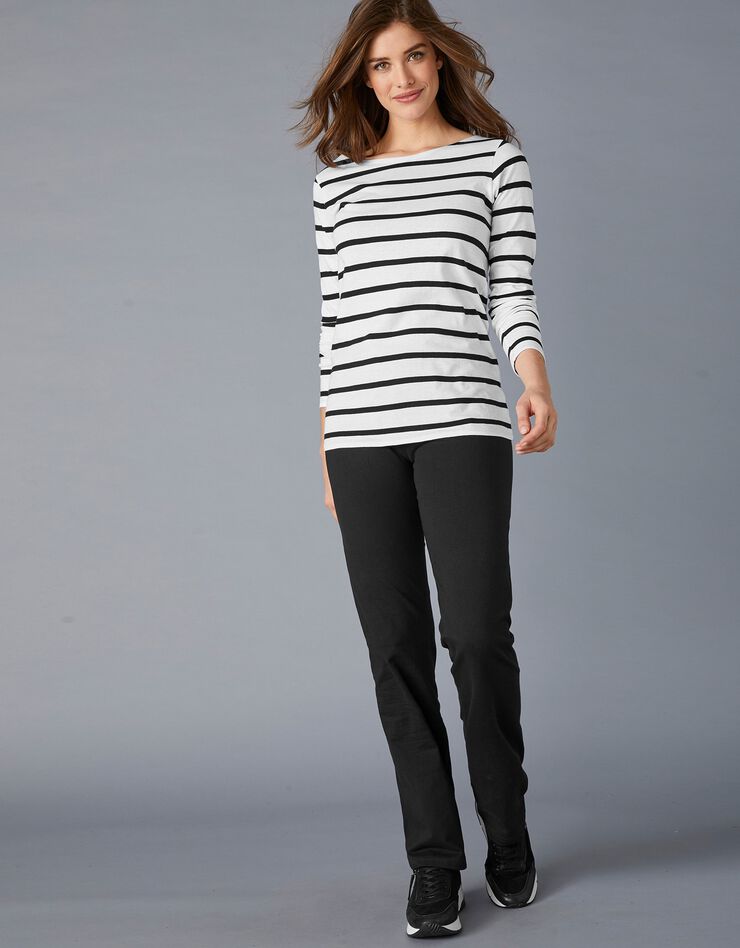 Pantalon droit en coton bio, éco-responsable (noir) Pantalon droit en coton bio, éco-responsable (noir)