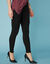 Legging taille &eacute;lastiqu&eacute;e - lot de 2 (bleu indigo + noir)