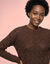 Pull maille anglaise fantaisie, toucher doux (chocolat)