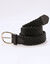 Ceinture tressée boucle ovale (noir)