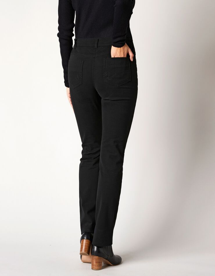 Pantalon droit, twill stretch (noir) Pantalon droit, twill stretch (noir)