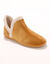 Chaussons bottillons en velours - intérieur fourré toucher peluche  (beige)