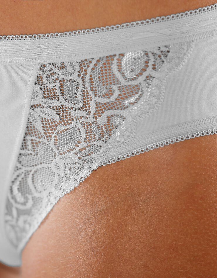 Culotte midi dentelle - lot de 3 (blanc) Culotte midi dentelle - lot de 3 (blanc)