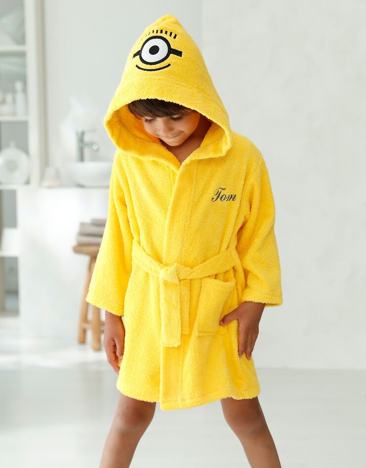Peignoir à capuche enfant Minions® personnalisé éponge coton - 380g/m2 (jaune) Peignoir à capuche enfant Minions® personnalisé éponge coton - 380g/m2 (jaune)