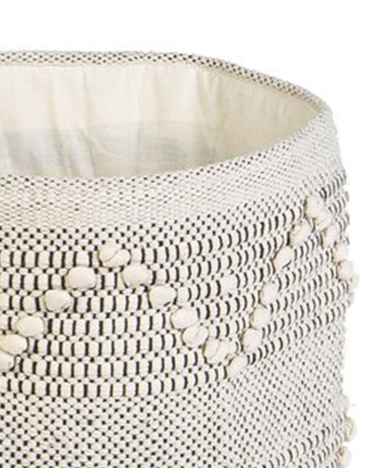 Panier de rangement en coton Tonka (naturel/noir) Panier de rangement en coton Tonka (naturel/noir)