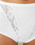 Culotte dentelle découpes amincissantes - lot de 4 (blanc)